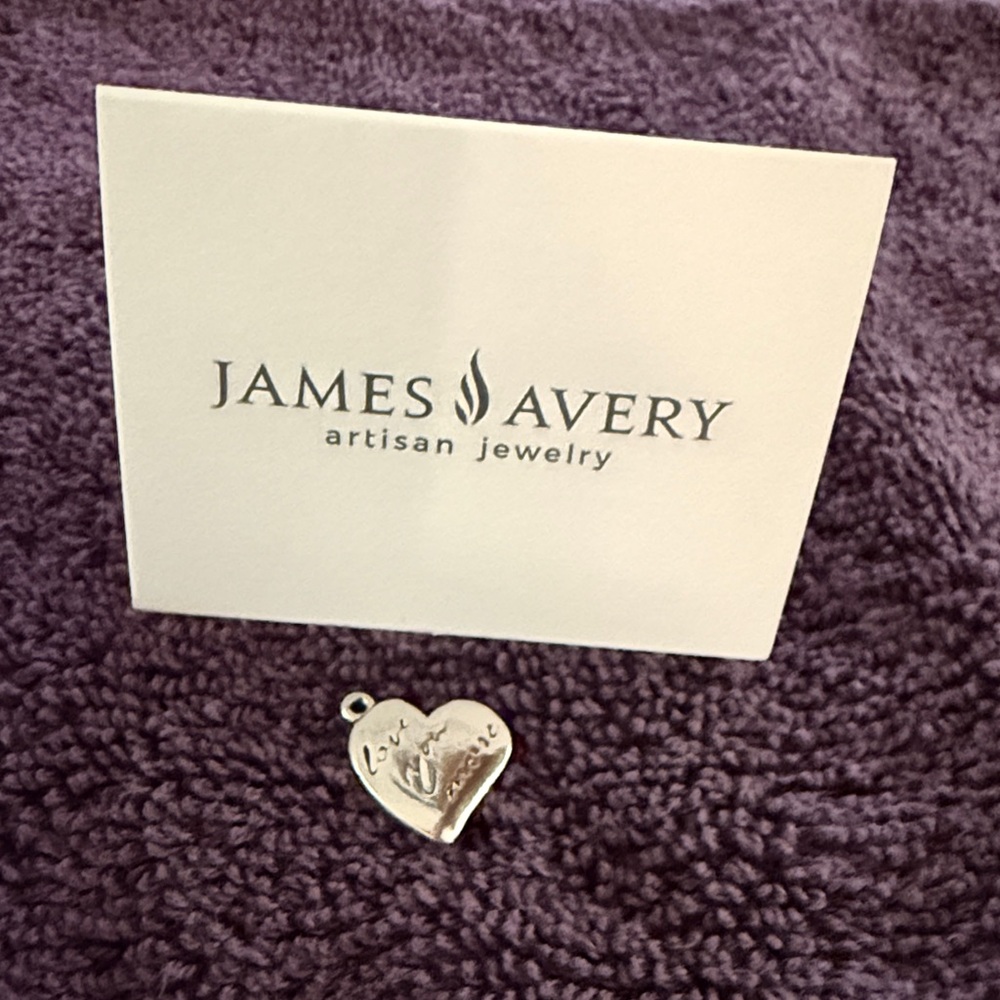 James Avery Silver Love You More  Heart Pendant